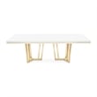 Palm Gate Rectangular Dining Table - Cloud White
