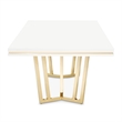 Palm Gate Rectangular Dining Table - Cloud White