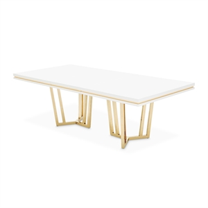 Palm Gate Rectangular Dining Table - Cloud White