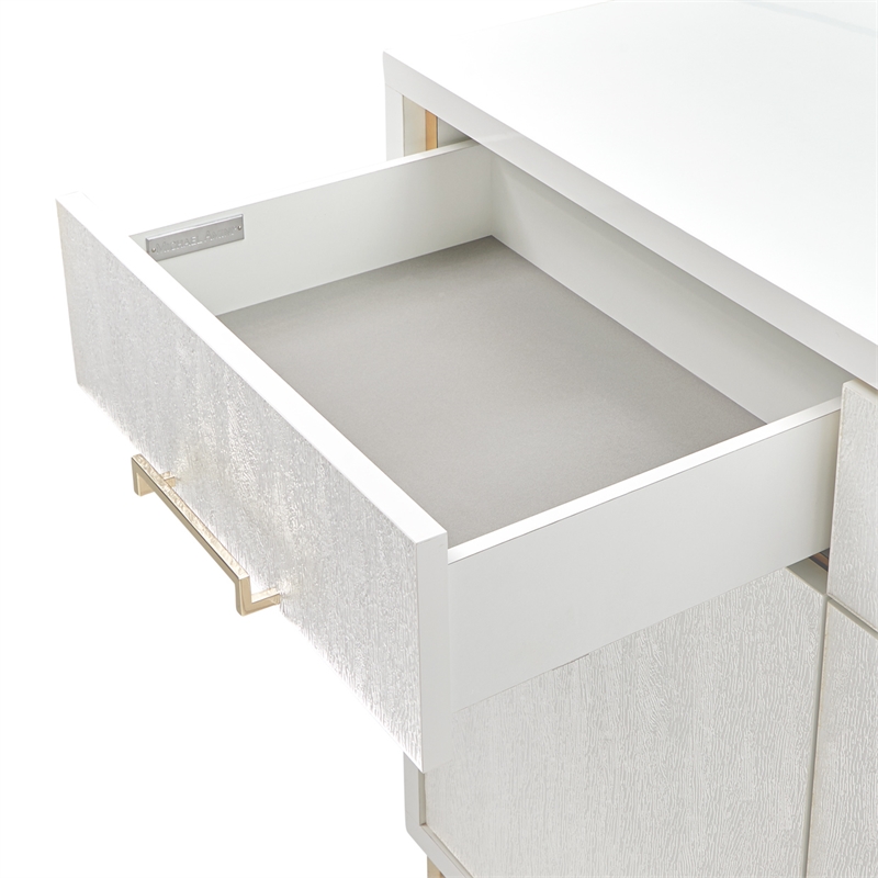 Palm Gate Sideboard with Mirror - Cloud White
