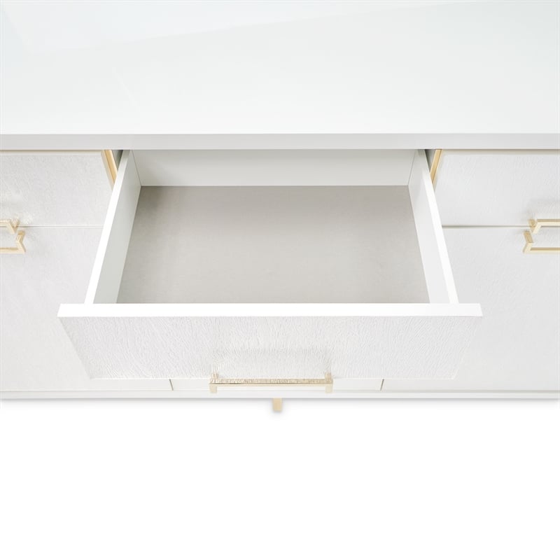 Palm Gate Sideboard with Mirror - Cloud White