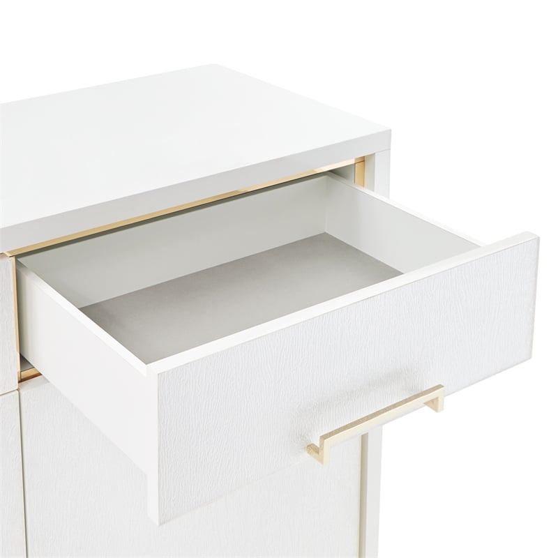 Palm Gate Sideboard with Mirror - Cloud White