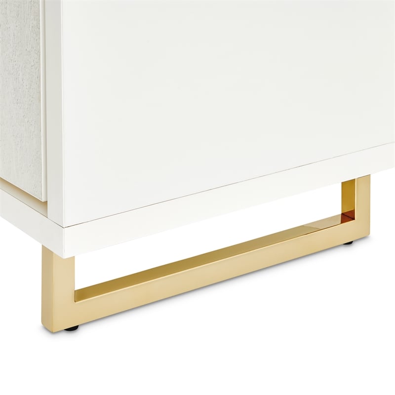 Palm Gate Sideboard with Mirror - Cloud White
