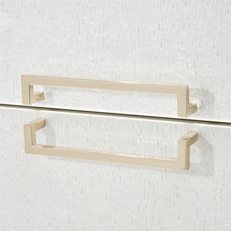 Palm Gate Dresser with Mirror - Cloud White