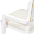 Palm Gate Dining Arm Chair - Cloud White