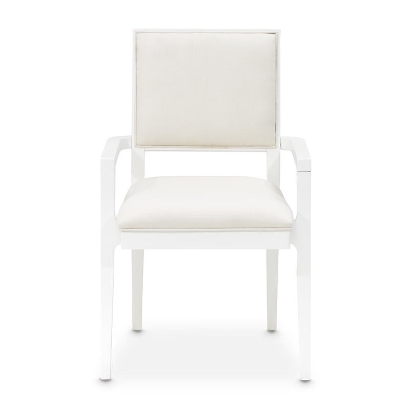Palm Gate Dining Arm Chair - Cloud White