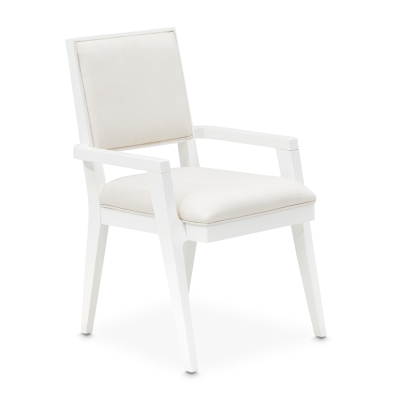 Palm Gate Dining Arm Chair - Cloud White