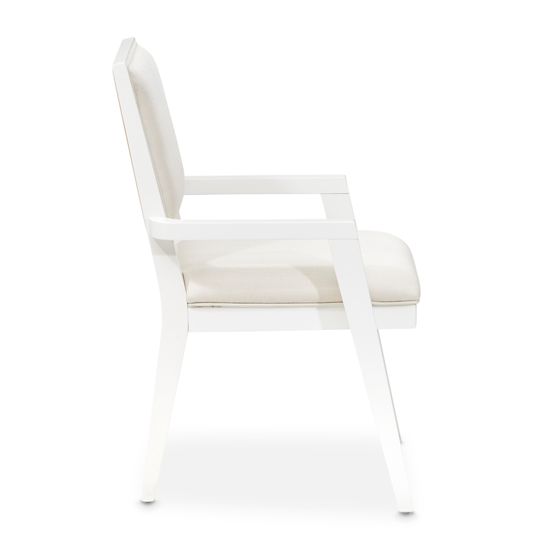 Palm Gate Dining Arm Chair - Cloud White
