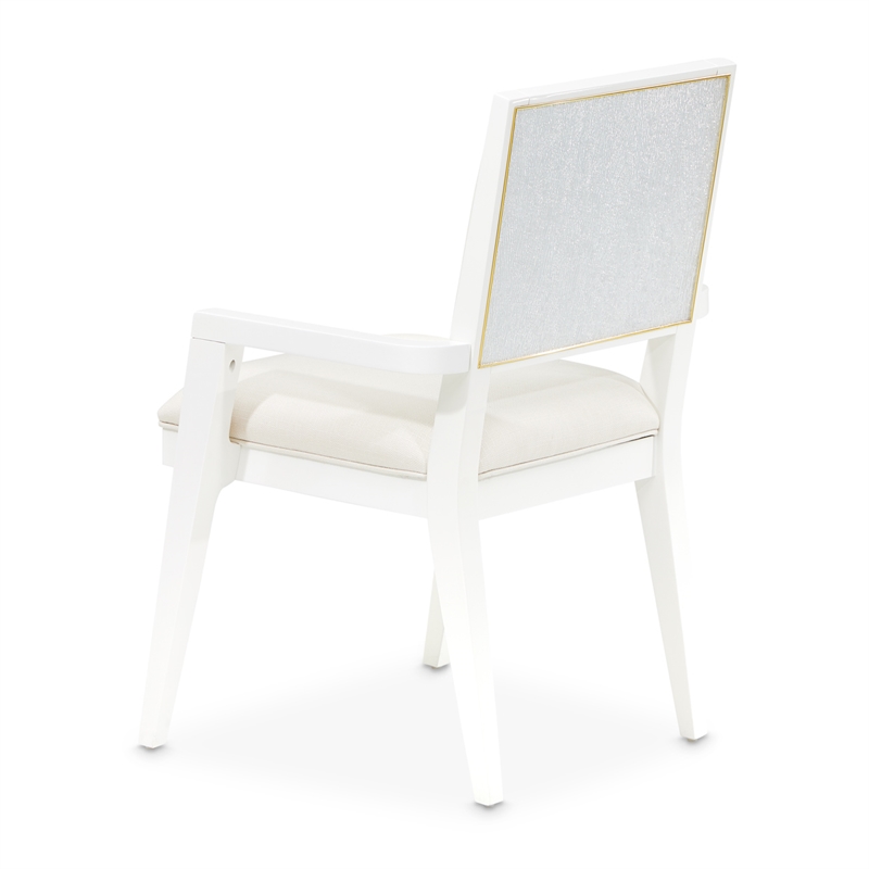 Palm Gate Dining Arm Chair - Cloud White