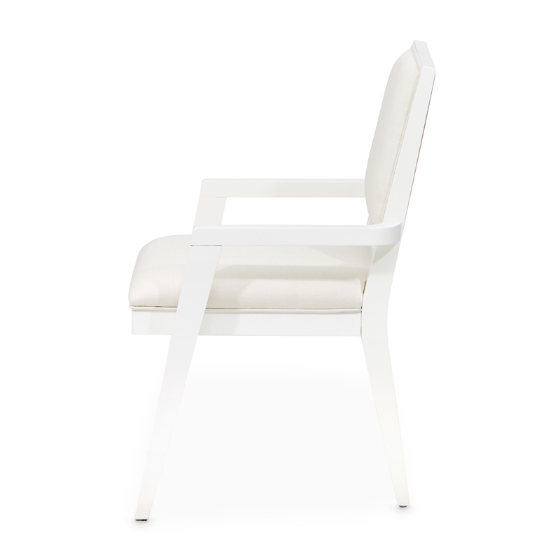 Palm Gate Dining Arm Chair - Cloud White