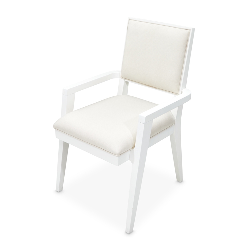 Palm Gate Dining Arm Chair - Cloud White