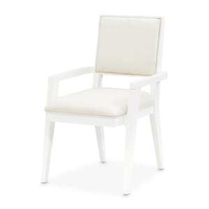 Palm Gate Dining Arm Chair - Cloud White