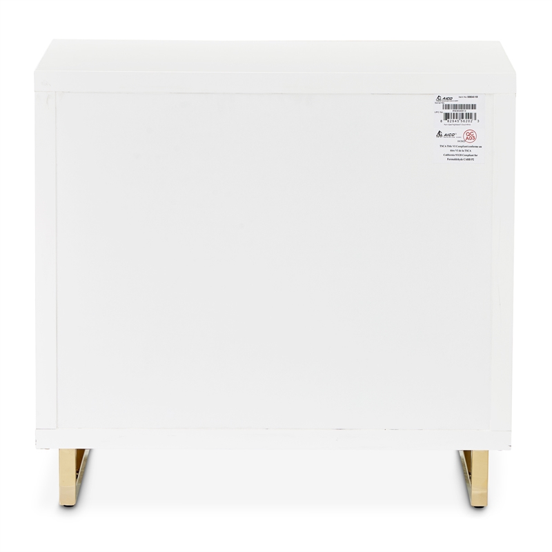 Palm Gate Nightstand - Cloud White