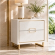 Palm Gate Nightstand - Cloud White