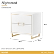 Palm Gate Nightstand - Cloud White