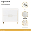 Palm Gate Nightstand - Cloud White