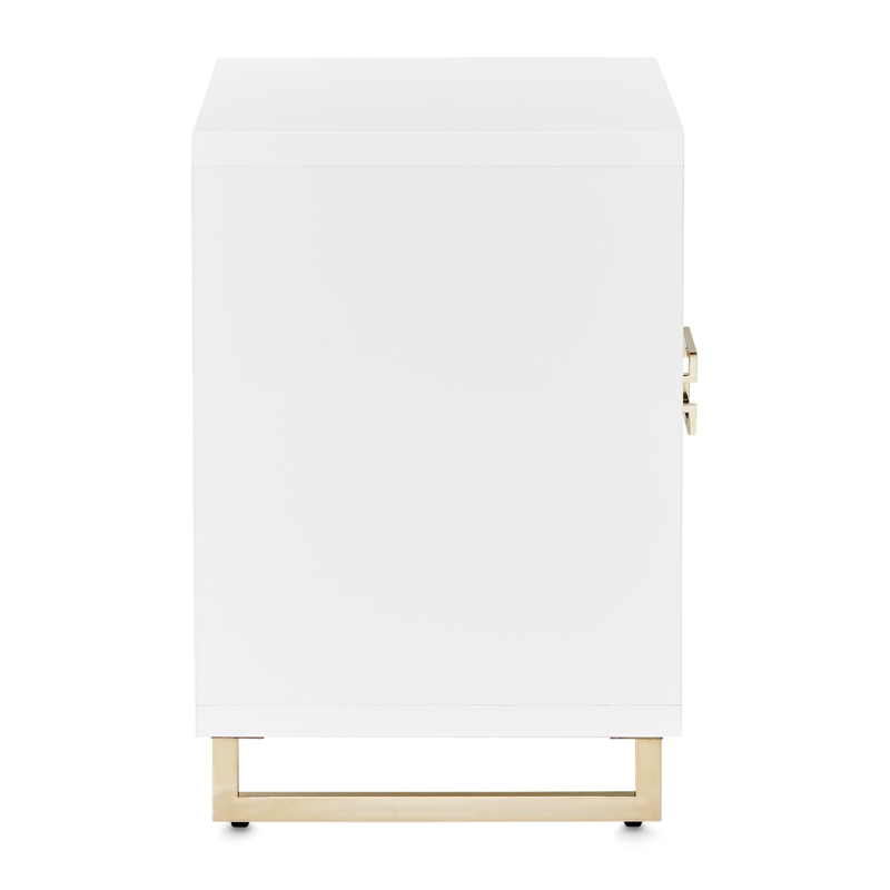 Palm Gate Nightstand - Cloud White