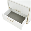 Palm Gate Nightstand - Cloud White