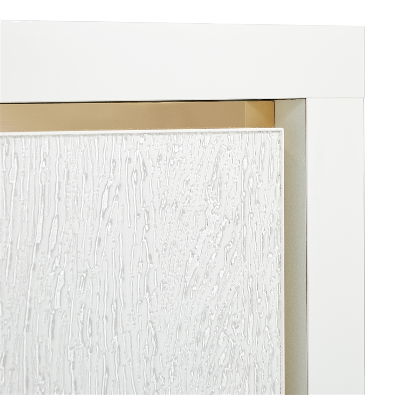 Palm Gate Nightstand - Cloud White