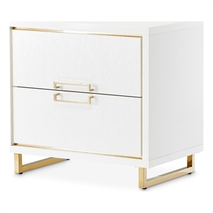 Palm Gate Nightstand - Cloud White