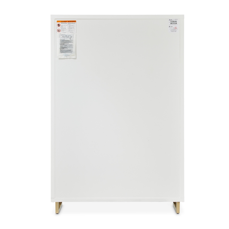 Palm Gate 6-Drawer Chest - Cloud White