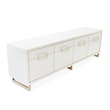 Palm Gate Media Cabinet - Cloud White
