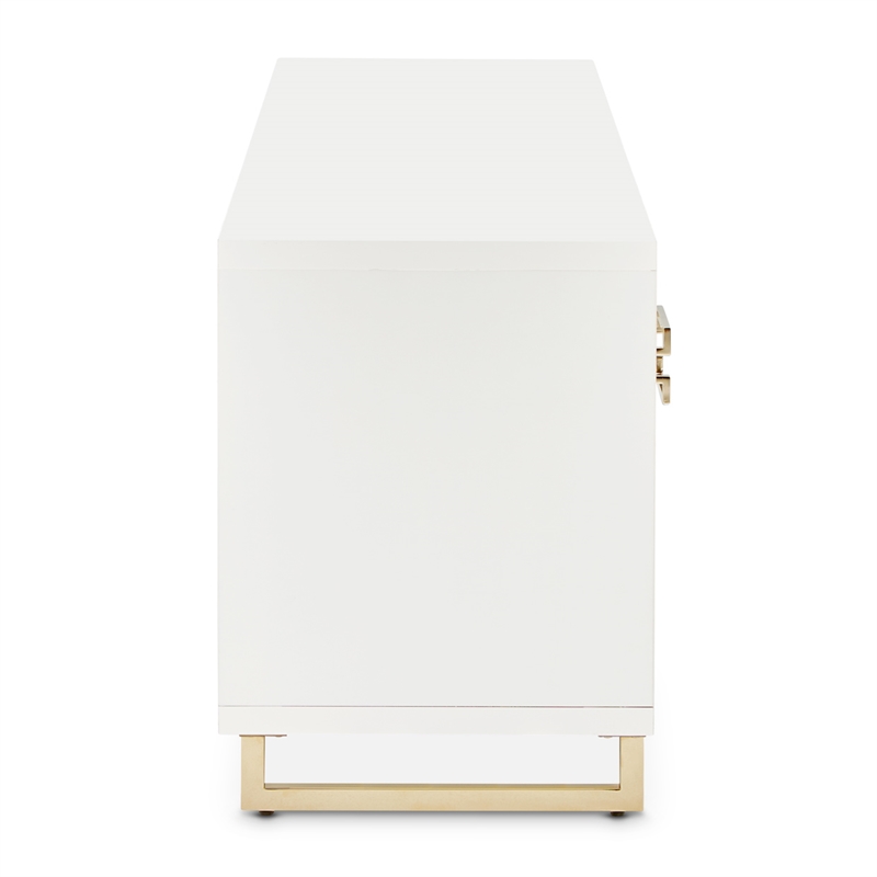 Palm Gate Media Cabinet - Cloud White