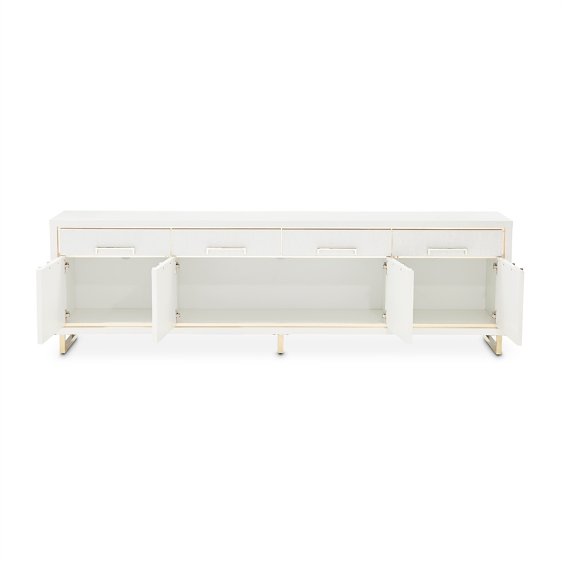 Palm Gate Media Cabinet - Cloud White