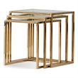 Savannah Breeze Set of 3 Nesting Tables - Bright Gold