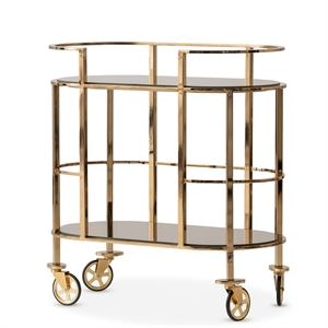 savannah breeze bar cart - bright gold