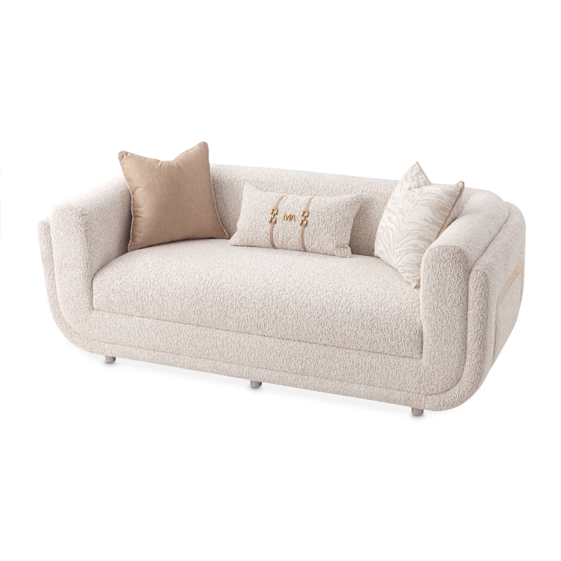 Savannah Breeze Chenille Loveseat - Cashmere/Gold