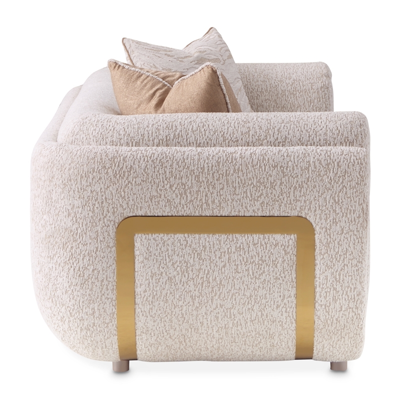 Savannah Breeze Chenille Loveseat - Cashmere/Gold