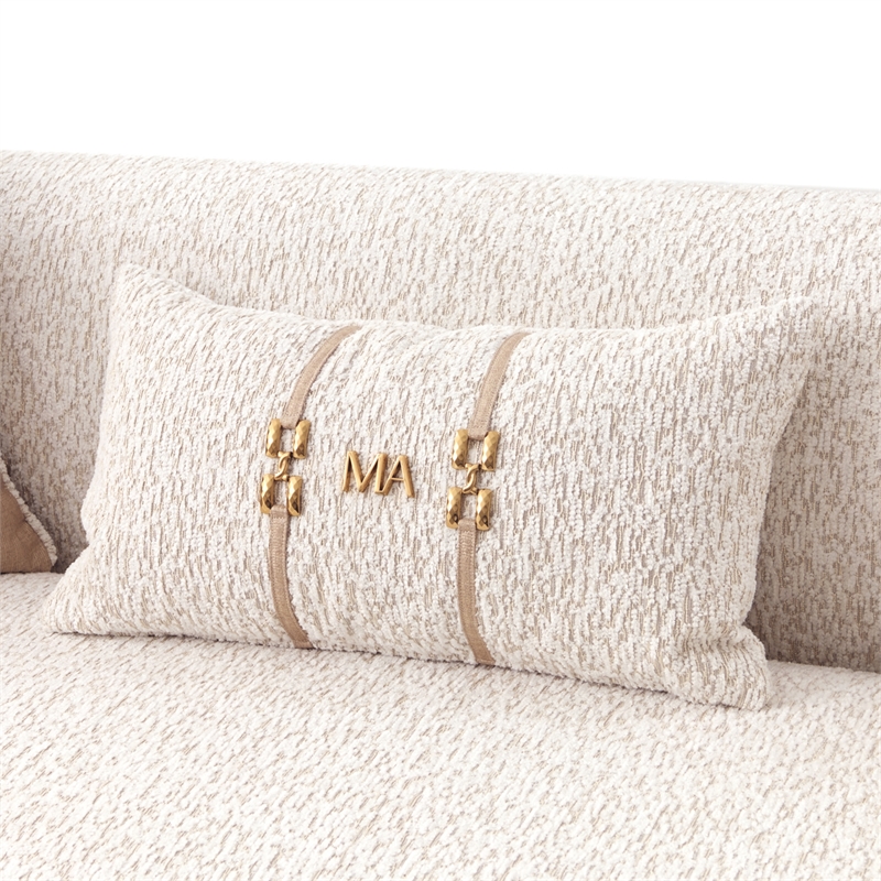 Savannah Breeze Chenille Loveseat - Cashmere/Gold