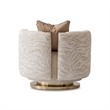 Savannah Breeze Chenille Swivel Chair - Cashmere/Bright Gold