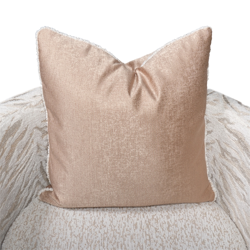 Savannah Breeze Chenille Swivel Chair - Cashmere/Bright Gold