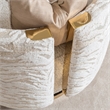 Savannah Breeze Chenille Swivel Chair - Cashmere/Bright Gold