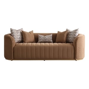 Ariana Velvet Sofa - Caramel/Gold