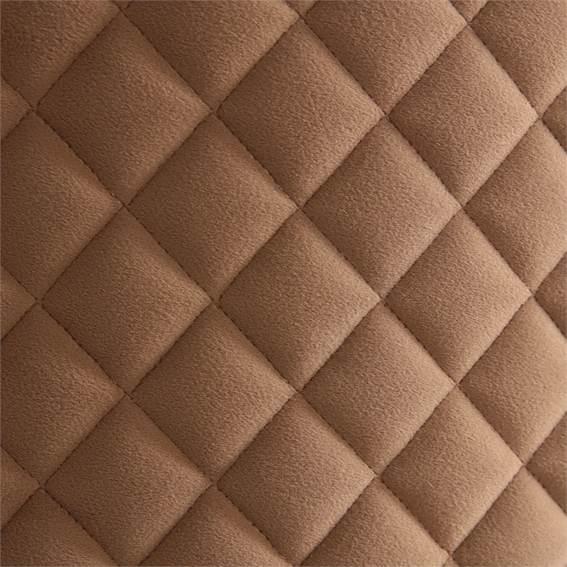 Ariana Velvet Loveseat - Caramel/Gold