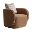 Ariana Velvet Accent Chair - Caramel/Gold