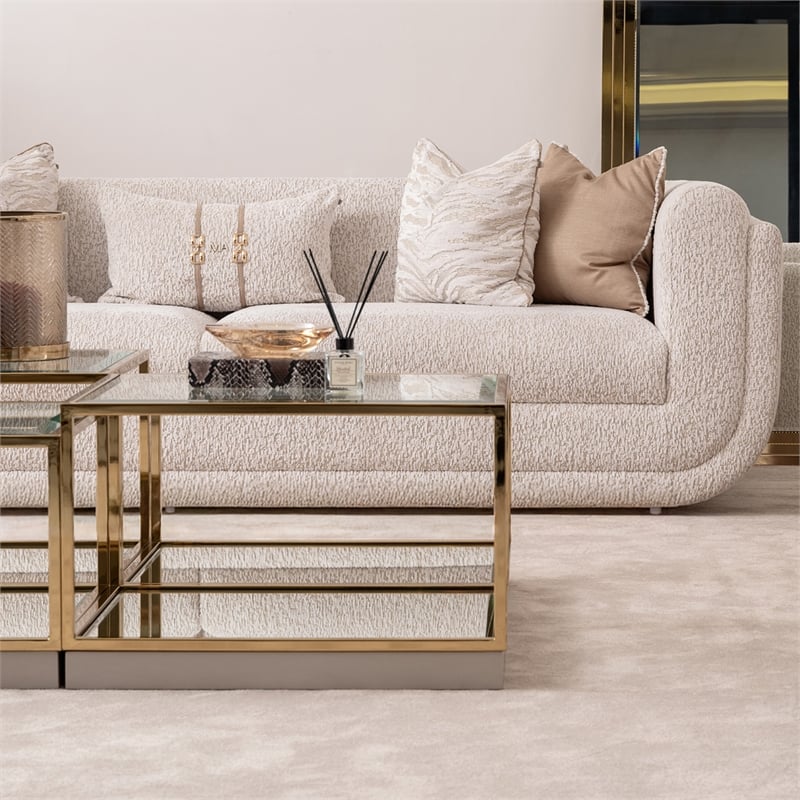 Savannah Breeze Tall Cocktail Table Set of 2 - Bright Gold