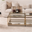 Savannah Breeze Short Cocktail Table Set of 2 - Bright Gold