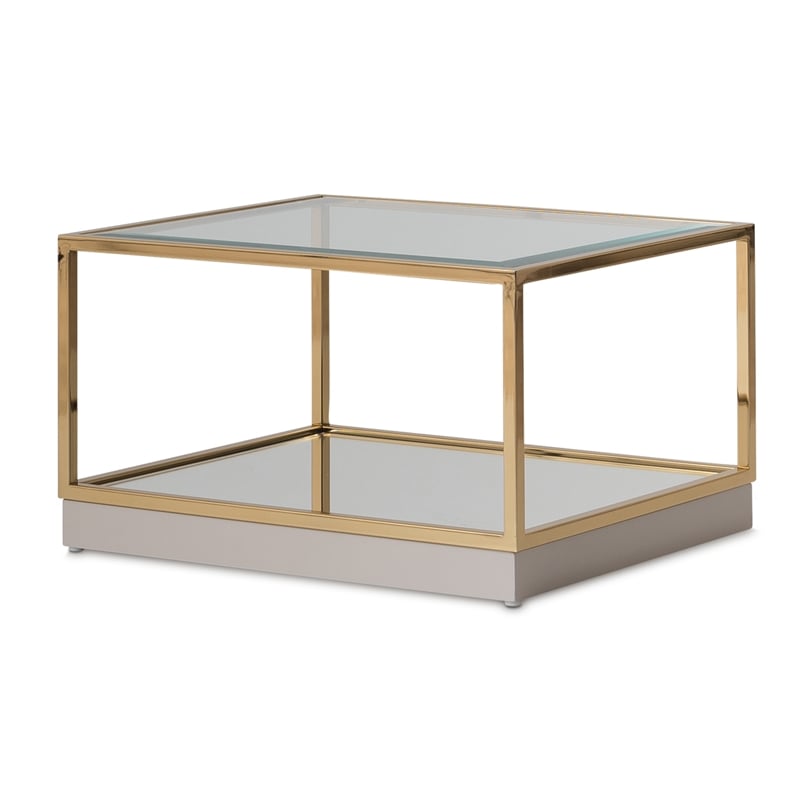 Savannah Breeze Short Cocktail Table Set of 2 - Bright Gold