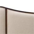 Michael Amini Camellia Field King Upholstered Chenille Bed in Linen/Warm Pecan