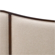 Michael Amini Camellia Field Queen Upholstered Chenille Bed in Linen/Warm Pecan