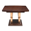 Michael Amini Camellia Field Rectangular Pedestal Dining Table in Warm Pecan