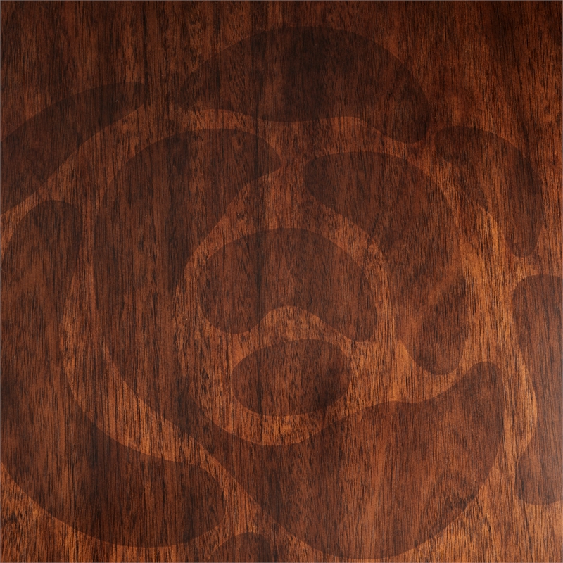 Michael Amini Camellia Field Rectangular Pedestal Dining Table in Warm Pecan