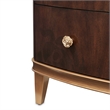 Michael Amini Camellia Field Display Cabinet in Warm Pecan