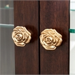 Michael Amini Camellia Field Display Cabinet in Warm Pecan