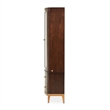 Michael Amini Camellia Field Display Cabinet in Warm Pecan