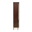 Michael Amini Camellia Field Display Cabinet in Warm Pecan